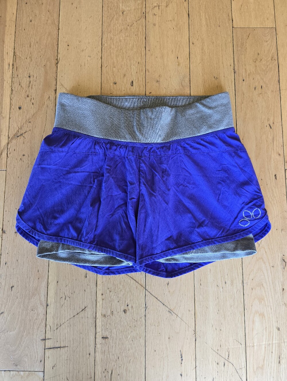 REI 2 in 1 Layered Running Shorts, XS, Purple & Gray, Compression Liner,marathon